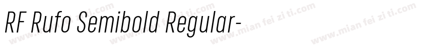 RF Rufo Semibold Regular字体转换
